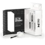 RED DRAGON Darts – Nitro Flite Integrated Flight & Shaft System – No.2 Shape and Design – Black & Clear Colour, Medium Length