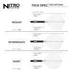 RED DRAGON Darts – Nitro Flite Integrated Flight & Shaft System – No.2 Shape and Design – Black & Clear Colour, Medium Length