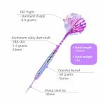 ROOBEEO Steel Tip Darts 3 Pack Professional Darts Set with Brass Barrels Aluminum Shafts Extra 3 PVC Dart Shafts 8 Flight Protectors 12 Rubber O-Rings Dart Storage Case (Purple)