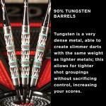 Viper by GLD Products Diamond 90% Tungsten Soft Tip Dart Set with Case, Turquoise Rings, 18 Grams, Multi Colored (21-4801-18)