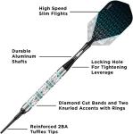 Viper by GLD Products Diamond 90% Tungsten Soft Tip Dart Set with Case, Turquoise Rings, 18 Grams, Multi Colored (21-4801-18)