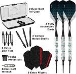 Viper by GLD Products Diamond 90% Tungsten Soft Tip Dart Set with Case, Turquoise Rings, 18 Grams, Multi Colored (21-4801-18)