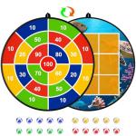 Actgan Kids Dart Board 26" Large with 20 Sticky Balls, Foldable Double-Sided Indoor Outdoor Sport Party Play Game Toys, Birthday Gift for Boys and Girls Ages 4 5 6 7 8 9 10 11 12