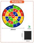 Actgan Kids Dart Board 26" Large with 20 Sticky Balls, Foldable Double-Sided Indoor Outdoor Sport Party Play Game Toys, Birthday Gift for Boys and Girls Ages 4 5 6 7 8 9 10 11 12