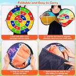 Actgan Kids Dart Board 26" Large with 20 Sticky Balls, Foldable Double-Sided Indoor Outdoor Sport Party Play Game Toys, Birthday Gift for Boys and Girls Ages 4 5 6 7 8 9 10 11 12