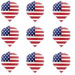 Dartfellas USA American Flag Stars & Stripes America250 Patriot Strong Standard Dart Flights (3 Sets)