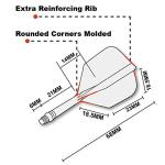 CUESOUL ROST Integrated Dart Flight and Shafts Big Wing Shape-21mm