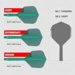 Target K Flex 2-in-1 Dart Flights & Shafts - Green