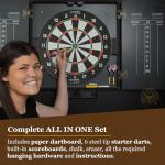 Custom Dart Board Cabinet Set with Steel Tip Darts