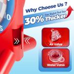 iPlay, iLearn Pool Wave Kids Fun Pool Toys, Inflatable Dart Board Water Games, Swimming Pool Floats, Beach Yard Outdoor Play, Cool Summer Party Gift for 6 7 8 9 10 12 Year Old Boy Girl Teen Adult-Red