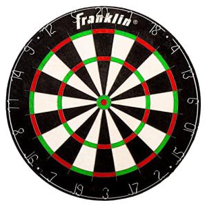 Franklin Sports Professional Grade A Staple Free Dartboard - Regulation Size Dartboard - 18" Inch Bristle Dartboard - Self Healing
