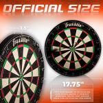 Franklin Sports Professional Grade A Staple Free Dartboard - Regulation Size Dartboard - 18" Inch Bristle Dartboard - Self Healing