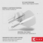 Target Darts K Flex Integrated Dart Flight and Shaft, No.6 Clear (Short) | 3-Pack K-Flex - No. 6, Kflex Precision-Molded 2-in-1 Dart Flights and Dart Shaft | Professional Dart Accessories