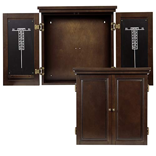 Brown Traditional Dartboard Cabinet by American Legend