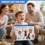 HYES 2 Pack Kids Bow and Arrow with 29" Large Dart Board, LED Light Up Archery Set with 24 Suction Cup Arrows, Indoor Outdoor Sport Toys Gifts for 3 4 5 6 7 8 9 10 11 12 Year Old Boys Girls