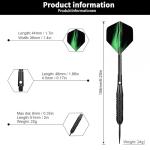 WayArrival Steel Tip Darts, 12 PCS 24g Metal Tip Darts with Premium Aluminum Shafts, 24 Dart Flights, 16 Flight Protectors and Wrench