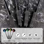 WayArrival Steel Tip Darts, 12 PCS 24g Metal Tip Darts with Premium Aluminum Shafts, 24 Dart Flights, 16 Flight Protectors and Wrench