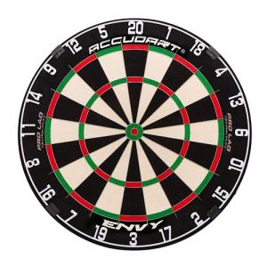 Accudart Envy Bristle Dartboard - 360° Pro-Glide Number Ring - ROTA-X Precision Alignment System - LEVELTECH Stabilizers for Perfect Alignment - Premium Kenyan Sisal