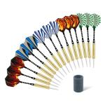 Wolftop 15-Pack 18g Steel Tip Darts Set