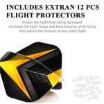 90Pcs Durable Dart Flights with Protectors