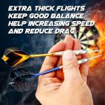 90Pcs Durable Dart Flights with Protectors