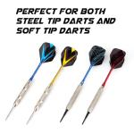 90Pcs Durable Dart Flights with Protectors
