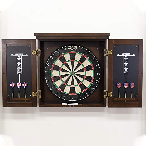 Brown Traditional Dartboard Cabinet by American Legend