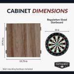 Hathaway Winchester Driftwood Dartboard and Cabinet Set