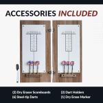 Hathaway Winchester Driftwood Dartboard and Cabinet Set