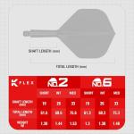 Target Darts K Flex Integrated Dart Flights and Shafts, No.2 Black (Intermediate) | Pack of 3 K-Flex – No2, Kflex All in One Moulded Dart Flight & Stem | Professional Dart Accessories
