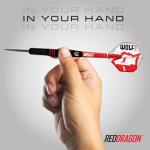 RED DRAGON Wolf Pack 18g Barrel 20g Full Weight Softip Brass Darts Set with Flights and Shafts (Stems)