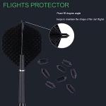 12 Pack Darts Metal Tip Set 22/24 Grams, Steel Tip Darts with Premium Black Green Aluminum Shafts, Extra 50 Rubber O-Rings 6 Nylon Shafts 24 Flights 12 Spring Rings 16 Flights Protector 1 Tool Kit