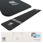 Target Darts Dart Mat - World Champions, Black & White | Dart Oche Mat with Soft Tip and Steel Tip Throw Line Distances | Non Slip Carpet Mats for Floor and Dart Tips Protection | Darts Accessories
