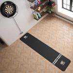 Target Darts Dart Mat - World Champions, Black & White | Dart Oche Mat with Soft Tip and Steel Tip Throw Line Distances | Non Slip Carpet Mats for Floor and Dart Tips Protection | Darts Accessories