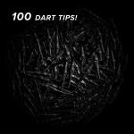 Viper by GLD Products 2BA Tufflex Tips S.S. Super Short Soft Tip Dart Points, Black, 100 Pack