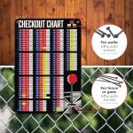 HYBLOM Premium Metal Sign Dart Checkout Chart - Funny Dart Game Room Decor Tin Poster, Clubs, Bars, and Dart Enthusiasts Wall Art 8x12 Inches