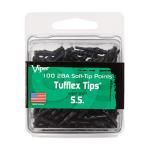 Viper by GLD Products 2BA Tufflex Tips S.S. Super Short Soft Tip Dart Points, Black, 100 Pack