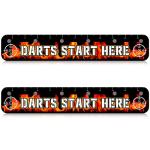 Amyhill 2 Pcs Dart Floor Marker Dart Throw Line Accessories for Players Party Game, 23.23 x 4.15 Inches