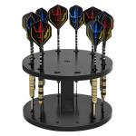 Naissgo Wooden Dart Holder Stand for Desk or Shelf – Holds 12 Fully Assembled Steel or Soft Tip Darts – Compact Tabletop Display Rack for Dart Storage and Organization