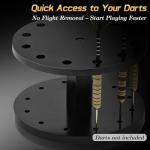 Naissgo Wooden Dart Holder Stand for Desk or Shelf – Holds 12 Fully Assembled Steel or Soft Tip Darts – Compact Tabletop Display Rack for Dart Storage and Organization