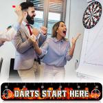 Amyhill 2 Pcs Dart Floor Marker Dart Throw Line Accessories for Players Party Game, 23.23 x 4.15 Inches