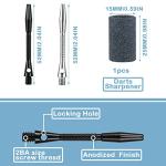 24-Piece Aluminum Dart Shafts with O-Rings