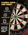 Yirinatek Sisal Dart Board Cabinet Set - Chocolate