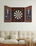 Yirinatek Sisal Dart Board Cabinet Set - Chocolate