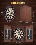 Yirinatek Sisal Dart Board Cabinet Set - Chocolate