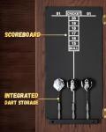 Yirinatek Sisal Dart Board Cabinet Set - Chocolate