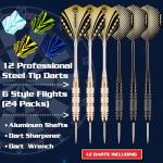 WIN.MAX Bristle Steel Tip Dartboard Set with Darts