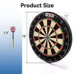 GSE 18" Self-Healing Bristle Dart Board Set