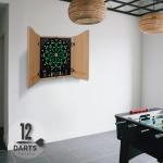 CyeeLife Electronic Dartboard Set with Cabinet