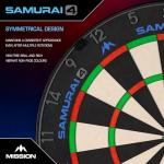 Mission Darts Samurai 4 Professional Bristle Dartboard